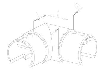 Elbow Horizontal - Model 7020 CAD Drawing